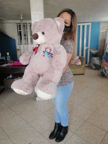 Oso De Peluche Grande 80cmts Mas Moño Y Perfume Importado