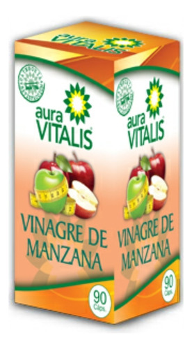 Vinagre De Manzana 90 Caps. Aura Vitalis .agro Servicio.