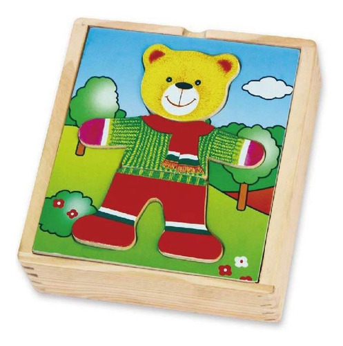 Puzzle De Vestir Oso