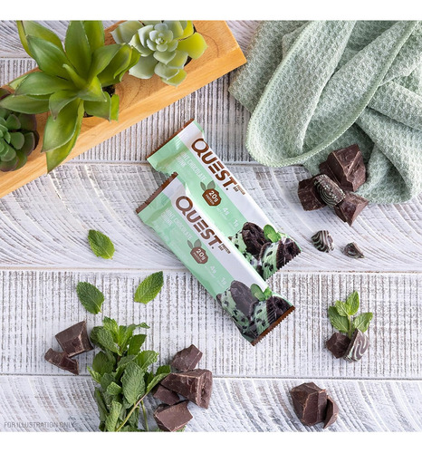 Quest 4 Barras De Proteína Trozos De Chocolate Con Menta