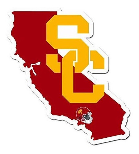 Calcomanía Estatal Ncaa Usc Trojans Home, 5 Pulgadas