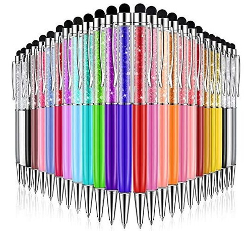 Esfero - 26 Pieces Diamond Stylus Pens 2-in-1 Slim Crystal S