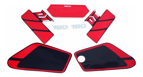 Kit Adesivos Compativel Com Yamaha Dt180 1988 Preta Dt 180