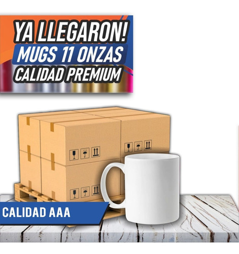Caja Mug Blanco X 36 Para Sublimación 11oz Calidad Aaa