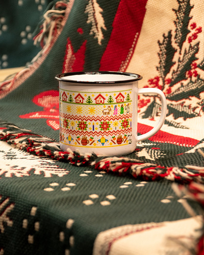 Taza Navidad Ponche Personalizada Peltre Pocillo