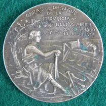 Comprar Medalla Obras De Desague Pcia Buenos Aires 1903 Gottuzzo (8)