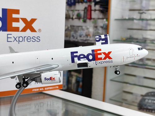 Avión A Escala Fedex Md11f Interactivo Gemini Jets 1:200 (Usado)