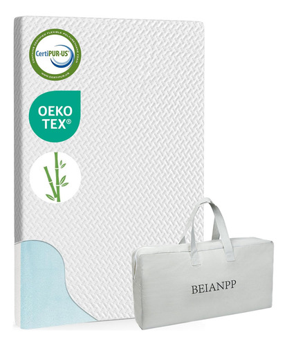 Beianpp Pack And Play Cubrecolchón De 38 X 26 X 1.5 Pulgadas Blanco
