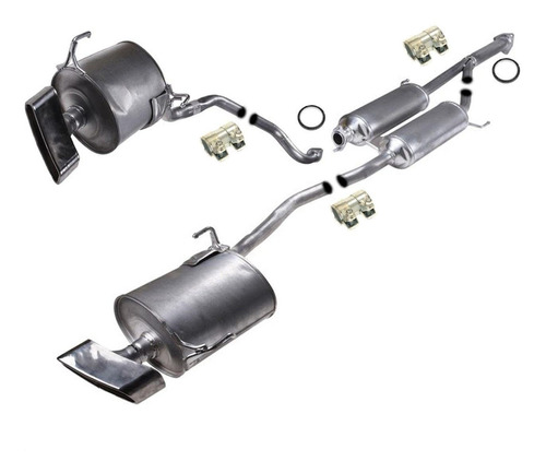 Exhaust System Middle Resonator Mufflers Replacement For