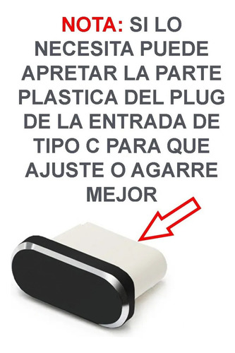 Tapones Antipolvo Protector Celular Tapones Tipo C Metal