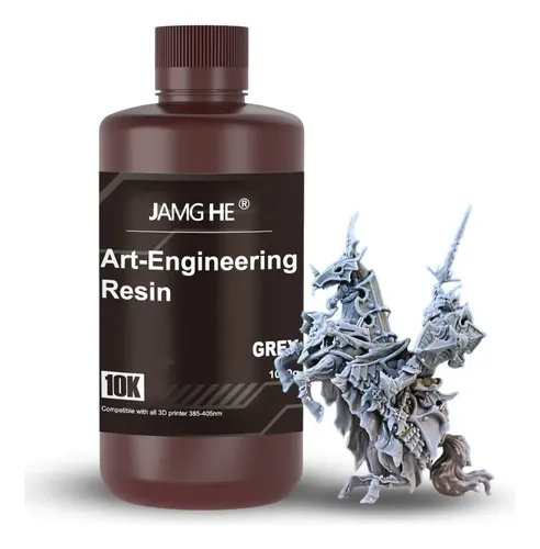 Resina 3D Tipo Cerámica JAMG HE – 500 G, Alta Resistencia Al Calor (290°C), Baja Contracción – Para Impresoras DLP/LCD 405 Nm