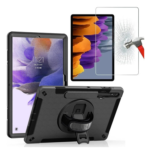 Funda Case Robot + Mica Para Samsung Tab S7 Fe 12.4 Sm-t730