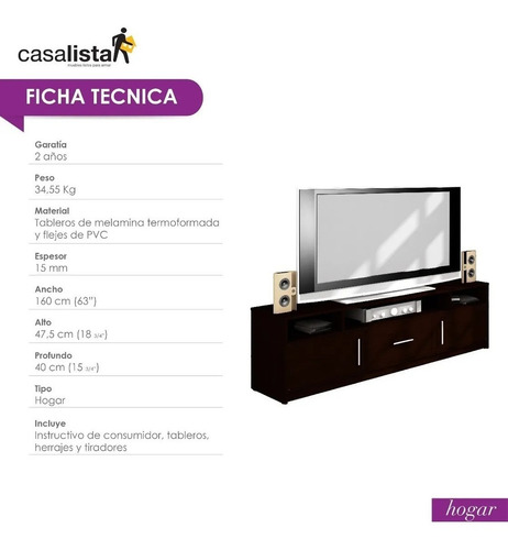 Mueble Centro Múltiple Tv 55 Casa Lista