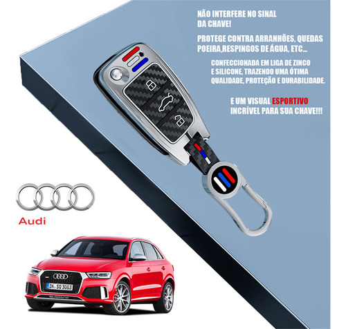 Para Capa Chave Canivete Audi A3 Q3 A1 Proteção Acessórios