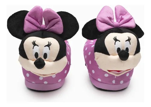 Pantufla 3d Niña Rosada Minnie Disney