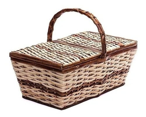 Imagem 1 de 1 de Cesta De Piquenique Vime Ref.948 Pequena 26x16x10
