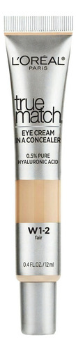 Creme Loreal True Match Para Os Olhos Em Um Corretivo Tom Fair W1-2