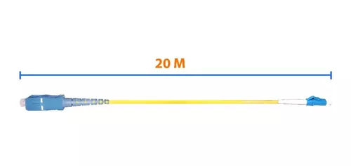 Cable Fibra Optica 20Mts Redes