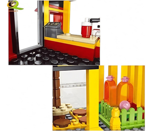 Juego De Bloques De Construcción Para Restaurante, Conjunto