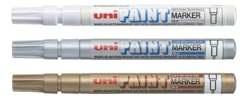 Marcadores De Pintura Al Aceite Uni Paint Px-21 Fino Pack X3