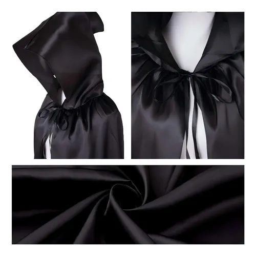 Disfraz Halloween Mujer, 150cm Brujia Capa Con Capucha, Disfraz Peste Negra Para Adultos Para Fiesta De Disfraces Medieval De Carnaval De Halloween Y