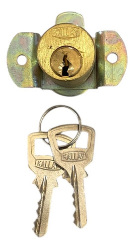 Cerradura De Arrimar Kallay Tipo Merle Con Cilindro Bronce Dorado