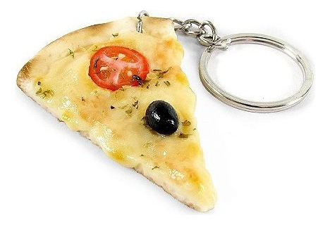 Chaveiro De Pizza De Mussarela - Pronta Entrega