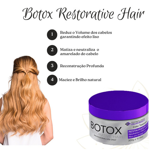 Btox Alisante Máscara Para O Cabelo Mulher 300 Ml Blond