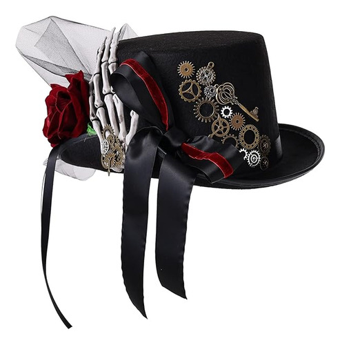 Sombreros Goticos Steampunk Unisex Con Gafas Halloween 23 3