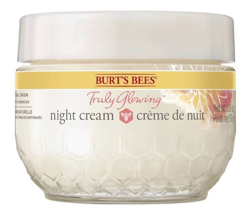 Imagen 1 de 6 de Crema Facial De Noche Burt's Bees Truly Glowing 51 Gr