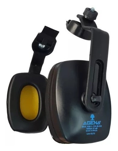 Kit Abafador Para Capacete Protetor Auditivo Ars Agena 24 Db Cor Preto