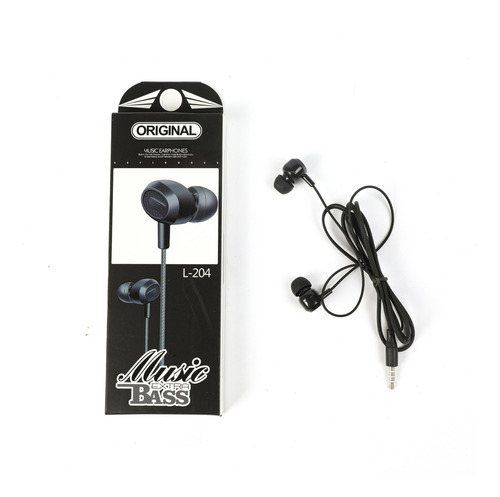 Auriculares Con Cable In Ear L-204 Extra Bass Negro