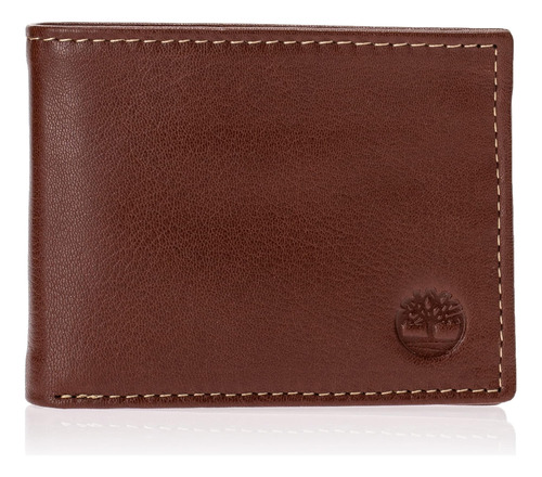 Timberland Mens Leather Passcase Trifold Wallet Hybrid,