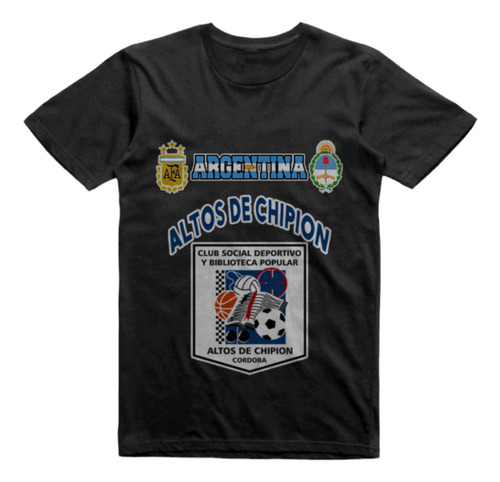 Remera Infantil Negra Altos De Chipion Cordoba