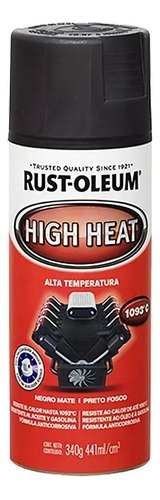 Spray Alta Temperatura Negro Mate 1093° Rust Oleum
