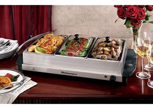 Calientaplatos Elite Platinum Ewm-6171, 3 Bandejas Buffet Ac