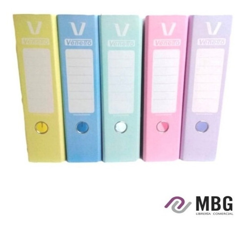 Imagen 3 de 4 de Biblioratos A4 Colores Pasteles 1ra Calidad Por 5 Unidades