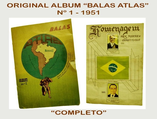 Álbum De Figurinhas Balas Atlas Nº 1-completo-leia-cód..203