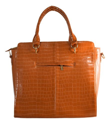 Bolso De Dama Dibella Ejecutivo Imit. Piel Cocodrilo Yalena
