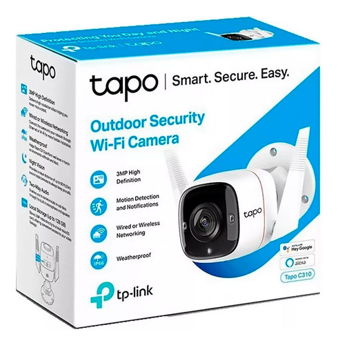 Cámara De Vigilancia Wi-fi Tp-link Tapo C310 3mp + Sd 128gb