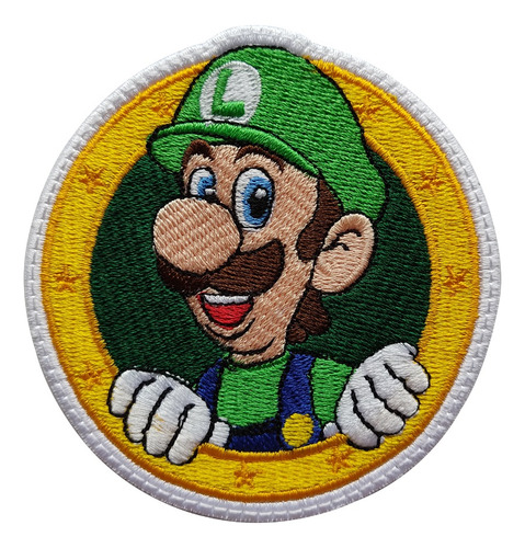 Parche Bordado Luigi Super Mario Japones Videojuego Nintendo