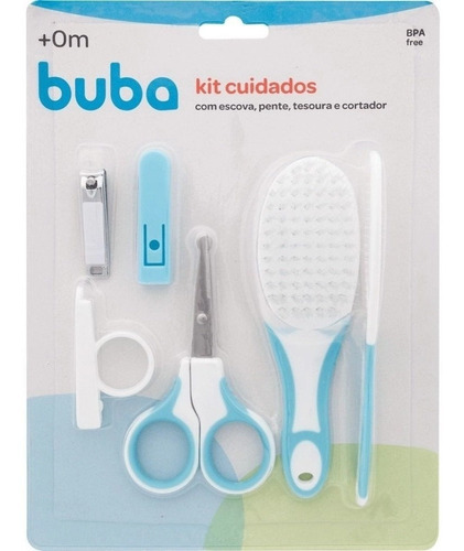 Kit Cuidados Baby Azul Com 4 Peças Para Menino +0m Buba ®