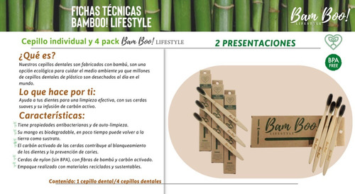 Imagen 4 de 7 de Cepillo Dental Biodegradable De Bam Boo! Lifestyle®