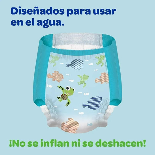 Imagen 7 de 9 de Pañal Para Nadar Huggies Little Swimmers 12 Pzas Talla Ch