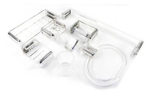 Kit Para Baño 7pz Acrilico Transp Acitka