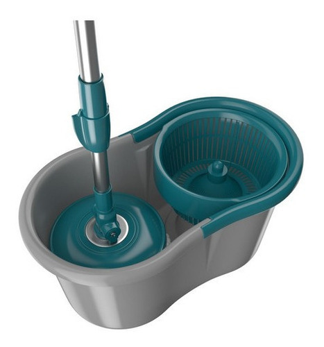 Balde Limpador Multiuso Spin Mop Flash Limp Veja Cinza