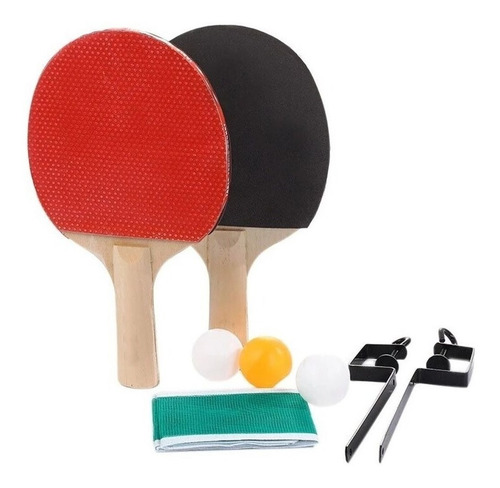 Set Juego De Ping Pong 2 Paletas + Red Soporte + 3 Pelotas