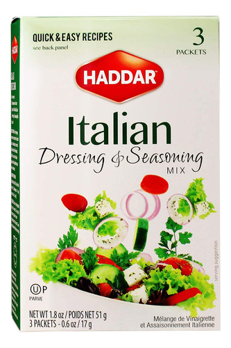 Haddar Kosher - Mezcla De Vendaje Italiano Para Ensalada Y C