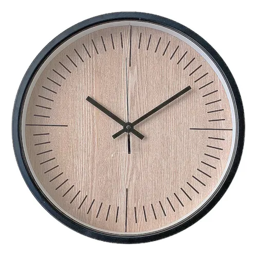 Reloj Mesa Madera Hierro Retro Vintage Minimalista Nórdico