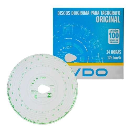 Disco De Tacógrafo Diario 24hrs 125km/h Vdo 14024005f